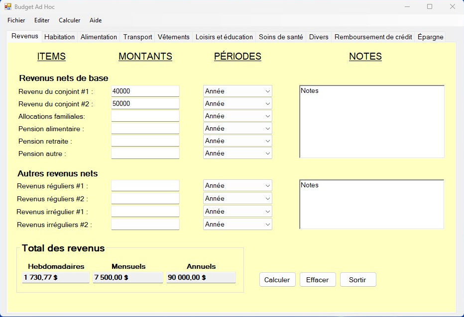 Budget Ad Hoc