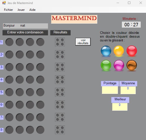 Jeu de Mastermind